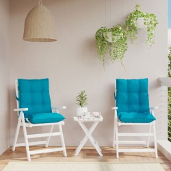 Coussins de chaise à dossier bas lot de 2 bleu clair 562531562531
