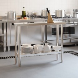 Table de travail de cuisine 110x30x85 cm acier inoxydable 562532562532