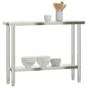 Table de travail de cuisine 110x30x85 cm acier inoxydable 562532562532