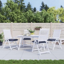 Coussins de chaise lot de 4 bleu marine 40x40x7 cm tissu oxford 562537562537