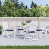 Coussins de chaise lot de 4 bleu marine 40x40x7 cm tissu oxford 562537562537
