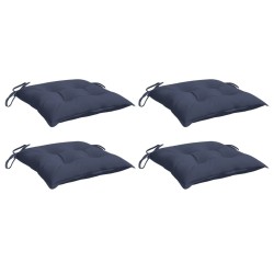 Coussins de chaise lot de 4 bleu marine 40x40x7 cm tissu oxford 562537562537