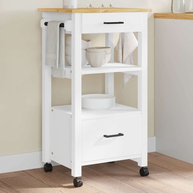 Chariot de cuisine MONZA 48x40x88,5 cm bois massif de pin 562538562538
