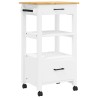 Chariot de cuisine MONZA 48x40x88,5 cm bois massif de pin 562538562538