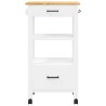Chariot de cuisine MONZA 48x40x88,5 cm bois massif de pin 562538562538