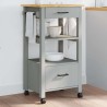 Chariot de cuisine MONZA 48x40x88,5 cm bois massif de pin 562539562539