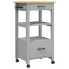 Chariot de cuisine MONZA 48x40x88,5 cm bois massif de pin 562539562539
