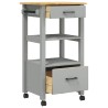 Chariot de cuisine MONZA 48x40x88,5 cm bois massif de pin 562539562539