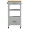 Chariot de cuisine MONZA 48x40x88,5 cm bois massif de pin 562539562539