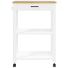 Chariot de cuisine MONZA 60x40x88,5 cm bois massif de pin 562540562540