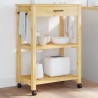 Chariot de cuisine MONZA 60x40x88,5 cm bois massif de pin 562541562541