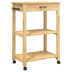 Chariot de cuisine MONZA 60x40x88,5 cm bois massif de pin 562541562541