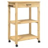 Chariot de cuisine MONZA 60x40x88,5 cm bois massif de pin 562541562541