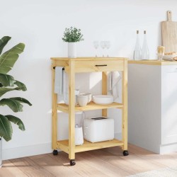 Chariot de cuisine MONZA 60x40x88,5 cm bois massif de pin 562541562541