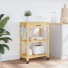 Chariot de cuisine MONZA 60x40x88,5 cm bois massif de pin 562541562541