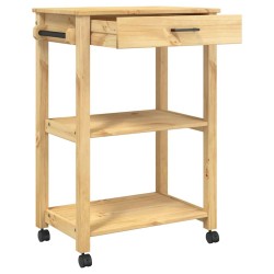 Chariot de cuisine MONZA 60x40x88,5 cm bois massif de pin 562541562541