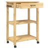 Chariot de cuisine MONZA 60x40x88,5 cm bois massif de pin 562541562541