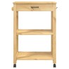 Chariot de cuisine MONZA 60x40x88,5 cm bois massif de pin 562541562541