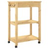 Chariot de cuisine MONZA 60x40x88,5 cm bois massif de pin 562541562541