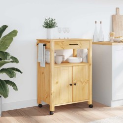 Chariot de cuisine MONZA 60x40x88,5 cm bois massif de pin 562542562542