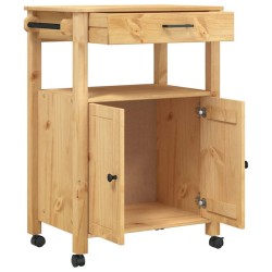 Chariot de cuisine MONZA 60x40x88,5 cm bois massif de pin 562542562542