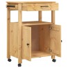 Chariot de cuisine MONZA 60x40x88,5 cm bois massif de pin 562542562542