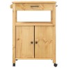 Chariot de cuisine MONZA 60x40x88,5 cm bois massif de pin 562542562542
