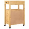 Chariot de cuisine MONZA 60x40x88,5 cm bois massif de pin 562542562542