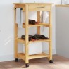 Chariot de cuisine MONZA 48x40x88,5 cm bois massif de pin 562544562544