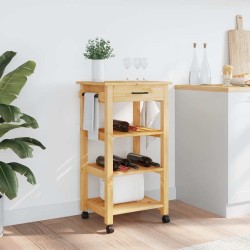 Chariot de cuisine MONZA 48x40x88,5 cm bois massif de pin 562544562544