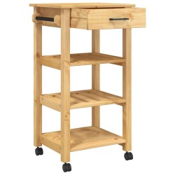 Chariot de cuisine MONZA 48x40x88,5 cm bois massif de pin 562544562544