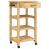 Chariot de cuisine MONZA 48x40x88,5 cm bois massif de pin 562544562544