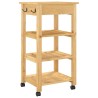 Chariot de cuisine MONZA 48x40x88,5 cm bois massif de pin 562544562544