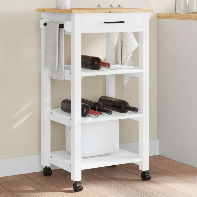 Chariot de cuisine MONZA 48x40x88,5 cm bois massif de pin 562546562546