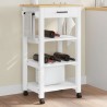 Chariot de cuisine MONZA 48x40x88,5 cm bois massif de pin 562546562546