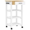 Chariot de cuisine MONZA 48x40x88,5 cm bois massif de pin 562546562546