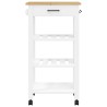 Chariot de cuisine MONZA 48x40x88,5 cm bois massif de pin 562546562546