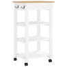 Chariot de cuisine MONZA 48x40x88,5 cm bois massif de pin 562546562546