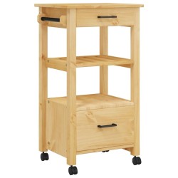 Chariot de cuisine MONZA 48x40x88,5 cm bois massif de pin 562547562547