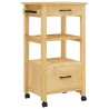 Chariot de cuisine MONZA 48x40x88,5 cm bois massif de pin 562547562547