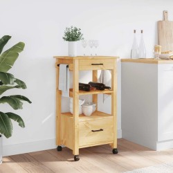 Chariot de cuisine MONZA 48x40x88,5 cm bois massif de pin 562547562547