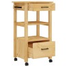 Chariot de cuisine MONZA 48x40x88,5 cm bois massif de pin 562547562547