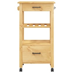 Chariot de cuisine MONZA 48x40x88,5 cm bois massif de pin 562547562547