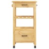 Chariot de cuisine MONZA 48x40x88,5 cm bois massif de pin 562547562547