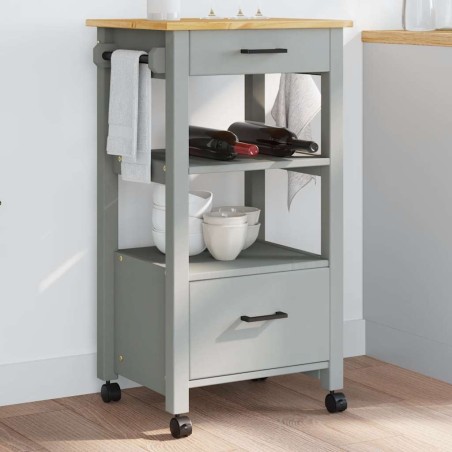 Chariot de cuisine MONZA 48x40x88,5 cm bois massif de pin 562548562548