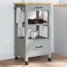 Chariot de cuisine MONZA 48x40x88,5 cm bois massif de pin 562548562548