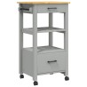 Chariot de cuisine MONZA 48x40x88,5 cm bois massif de pin 562548562548