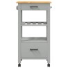Chariot de cuisine MONZA 48x40x88,5 cm bois massif de pin 562548562548