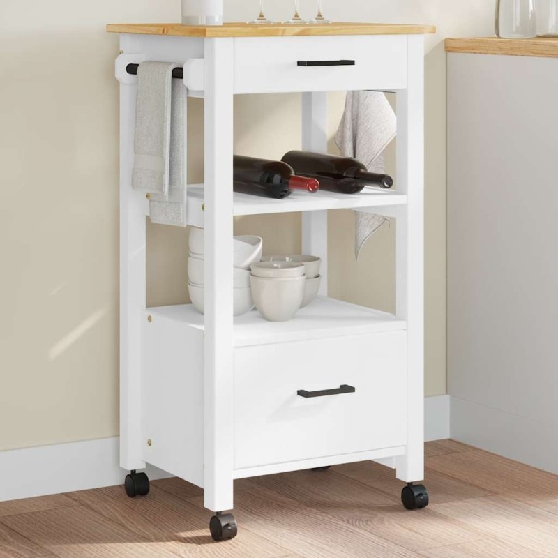 Chariot de cuisine MONZA 48x40x88,5 cm bois massif de pin 562549562549