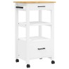 Chariot de cuisine MONZA 48x40x88,5 cm bois massif de pin 562549562549